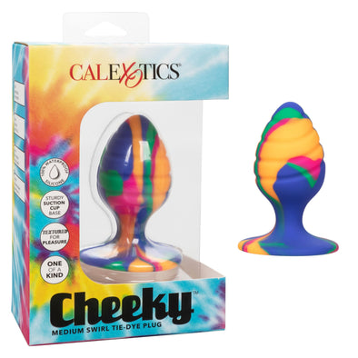 Cheeky Medium Swirl Tie-Dye Plug-Anal Toys & Stimulators-CalExotics-Andy's Adult World