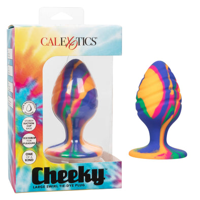 Cheeky Large Swirl Tie-Dye Plug-Anal Toys & Stimulators-CalExotics-Andy's Adult World