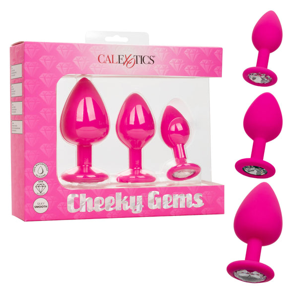 Cheeky Gems - Pink-Anal Toys & Stimulators-CalExotics-Andy's Adult World
