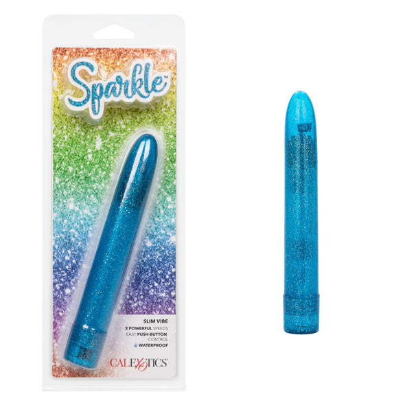 Sparkle Slim Vibe - Blue-Vibrators-CalExotics-Andy's Adult World