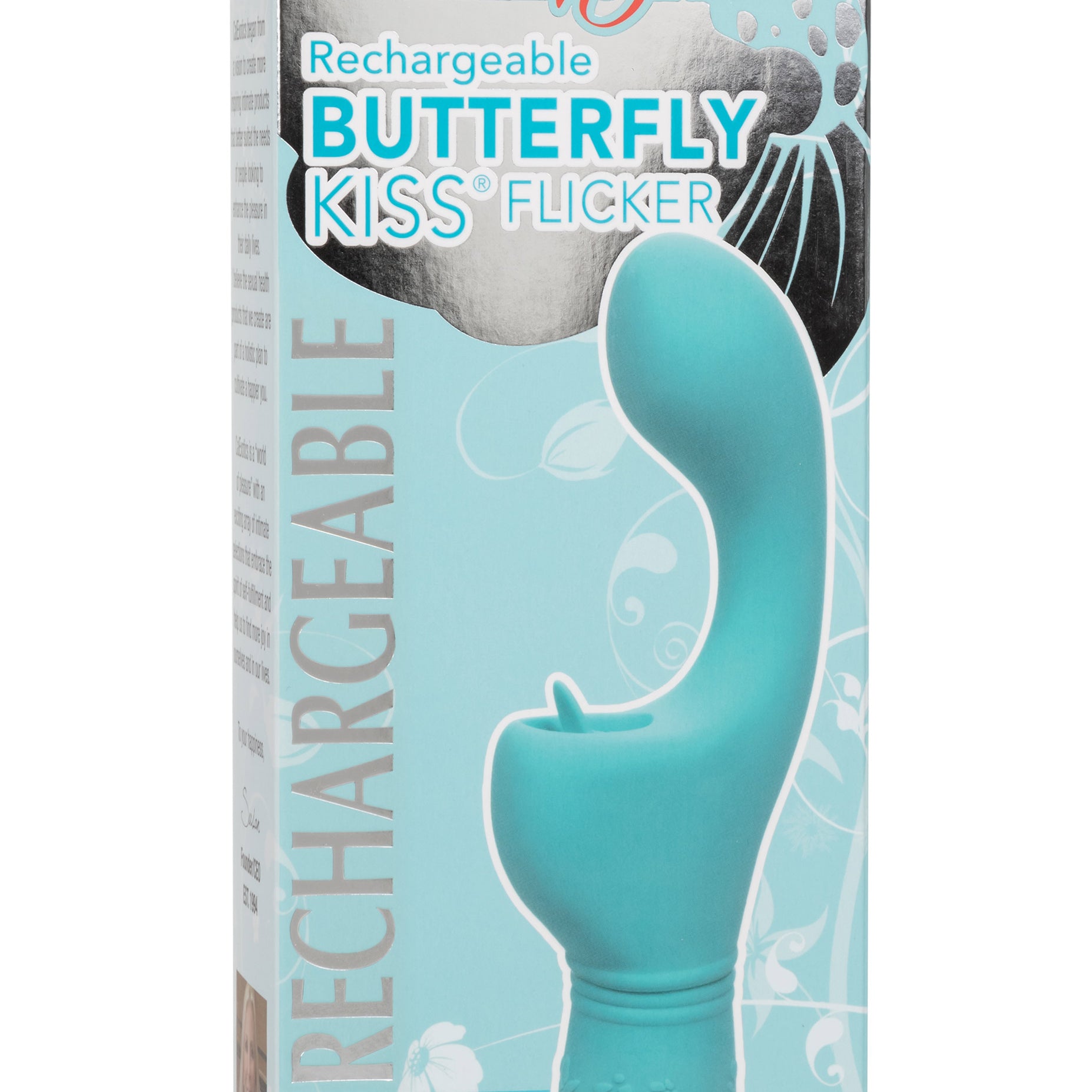 Rechargeable Butterfly Kiss Flicker - Blue-Vibrators-CalExotics-Andy's Adult World