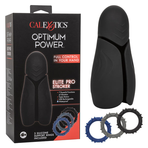 Optimum Power Elite Pro Stroker-Masturbation Aids for Males-CalExotics-Andy's Adult World