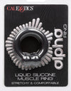 Alpha Liquid Silicone Muscle Ring - Black-Cockrings-CalExotics-Andy's Adult World