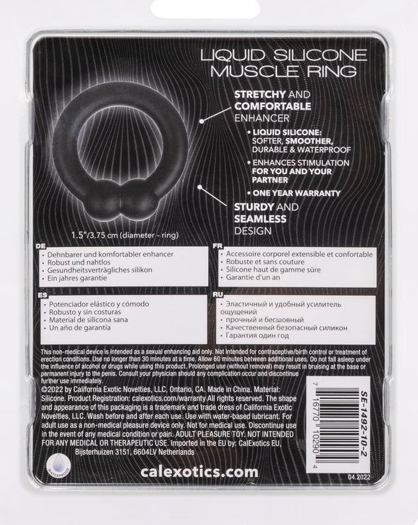 Alpha Liquid Silicone Muscle Ring - Black-Cockrings-CalExotics-Andy's Adult World