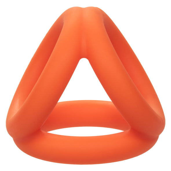 Alpha Liquid Silicone Tri-Ring - Orange-Cockrings-CalExotics-Andy's Adult World