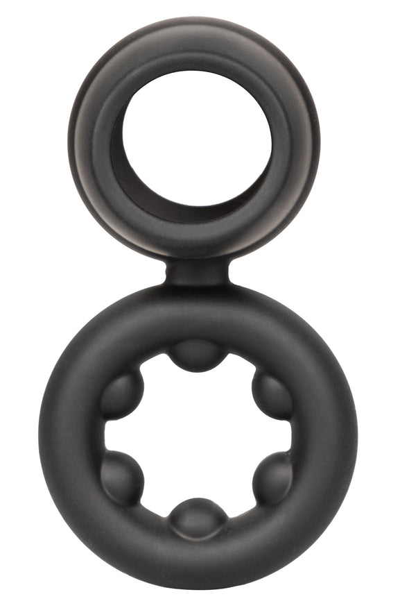 Alpha Liquid Silicone Dual Support Magnum Ring - Black-Cockrings-CalExotics-Andy's Adult World