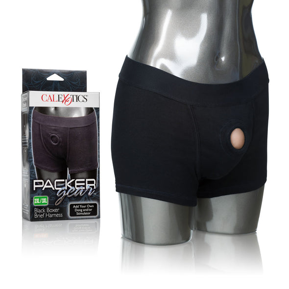 Packer Gear Black Boxer Brief Harness 2xl-3xl