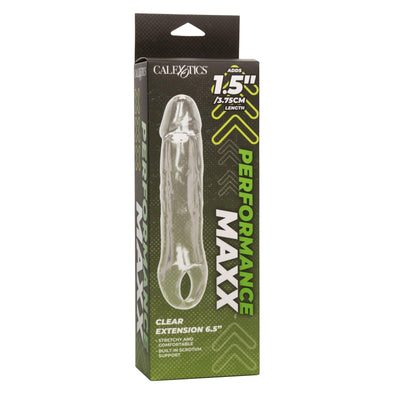 Performance Maxx Clear Extension - 6.5 Inch - Clear-Penis Extension & Sleeves-CalExotics-Andy's Adult World