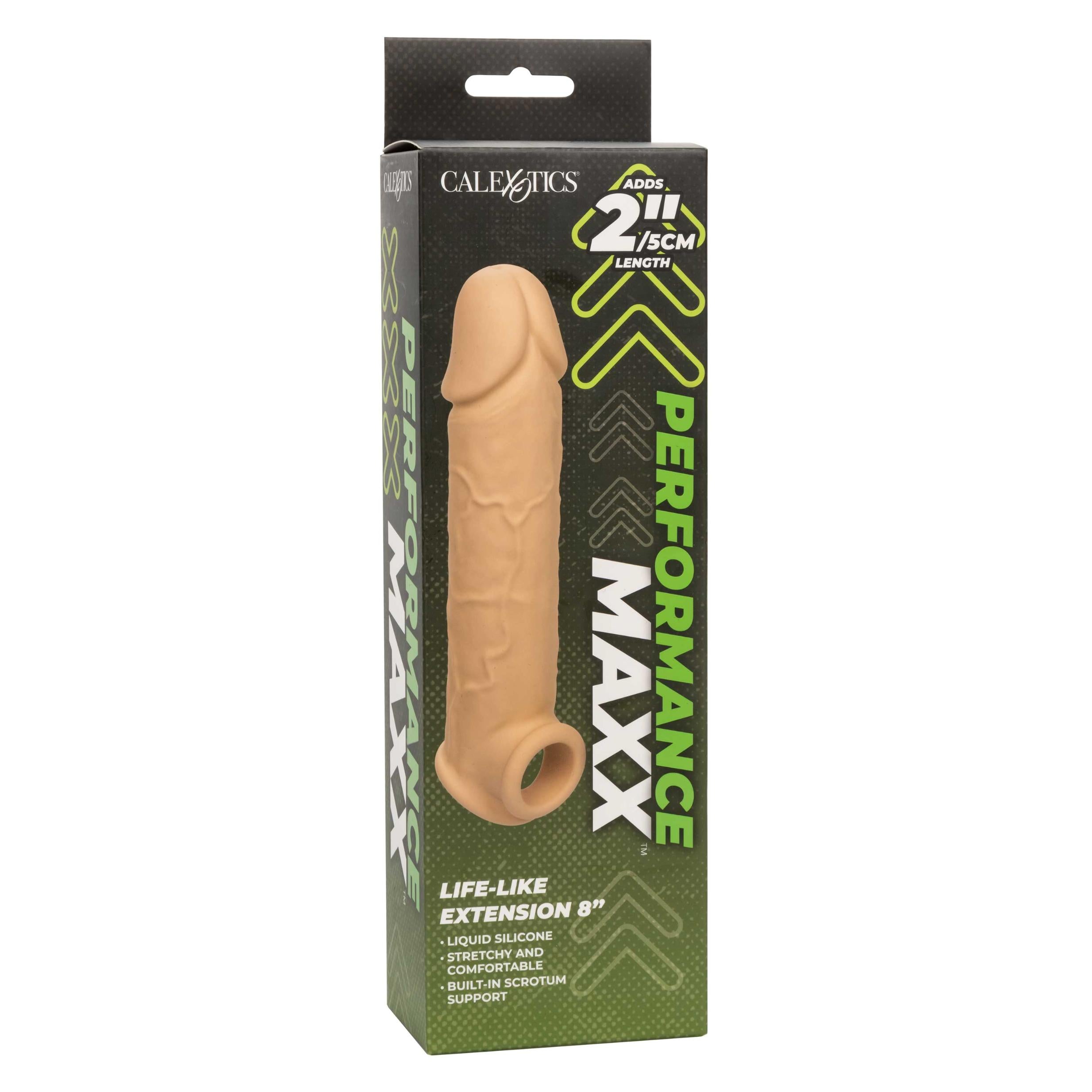 Performance Maxx Life-Like Extension 8 Inch - Ivory-Penis Extension & Sleeves-CalExotics-Andy's Adult World