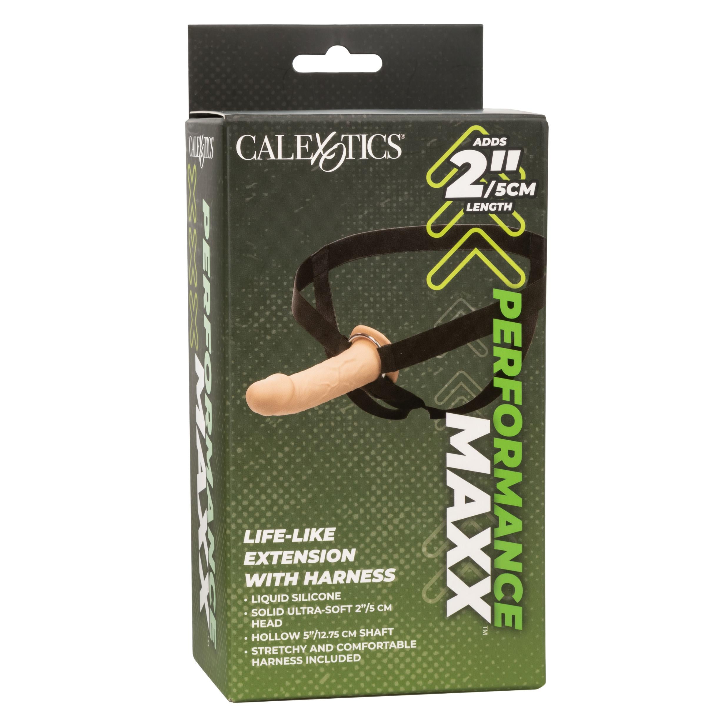 Performance Maxx Life-Like Extension With Harness - Ivory-Harnesses & Strap-Ons-CalExotics-Andy's Adult World