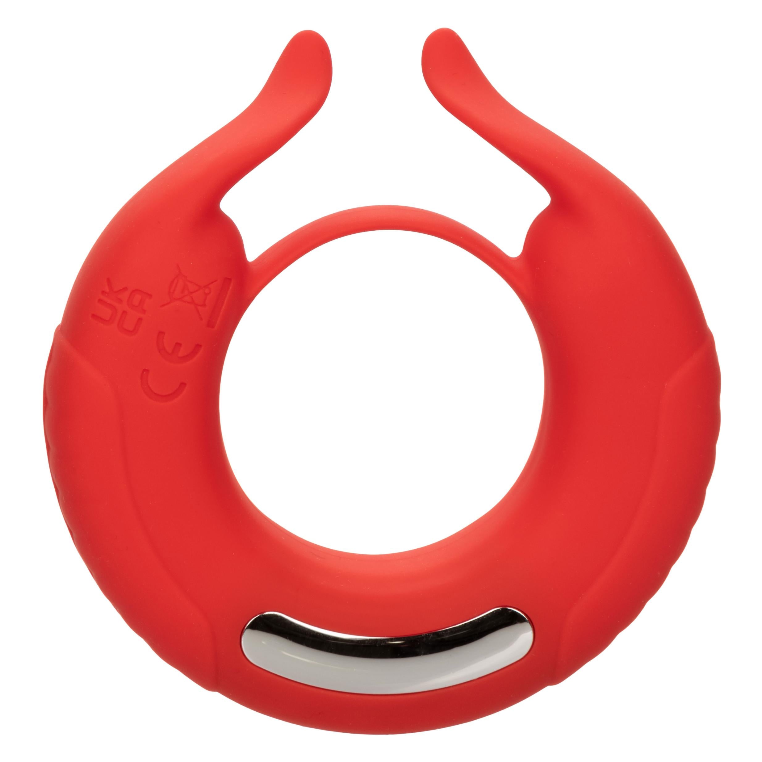 Silicone Rechargeable Taurus Enhancer - Red-Couples Toys-CalExotics-Andy's Adult World