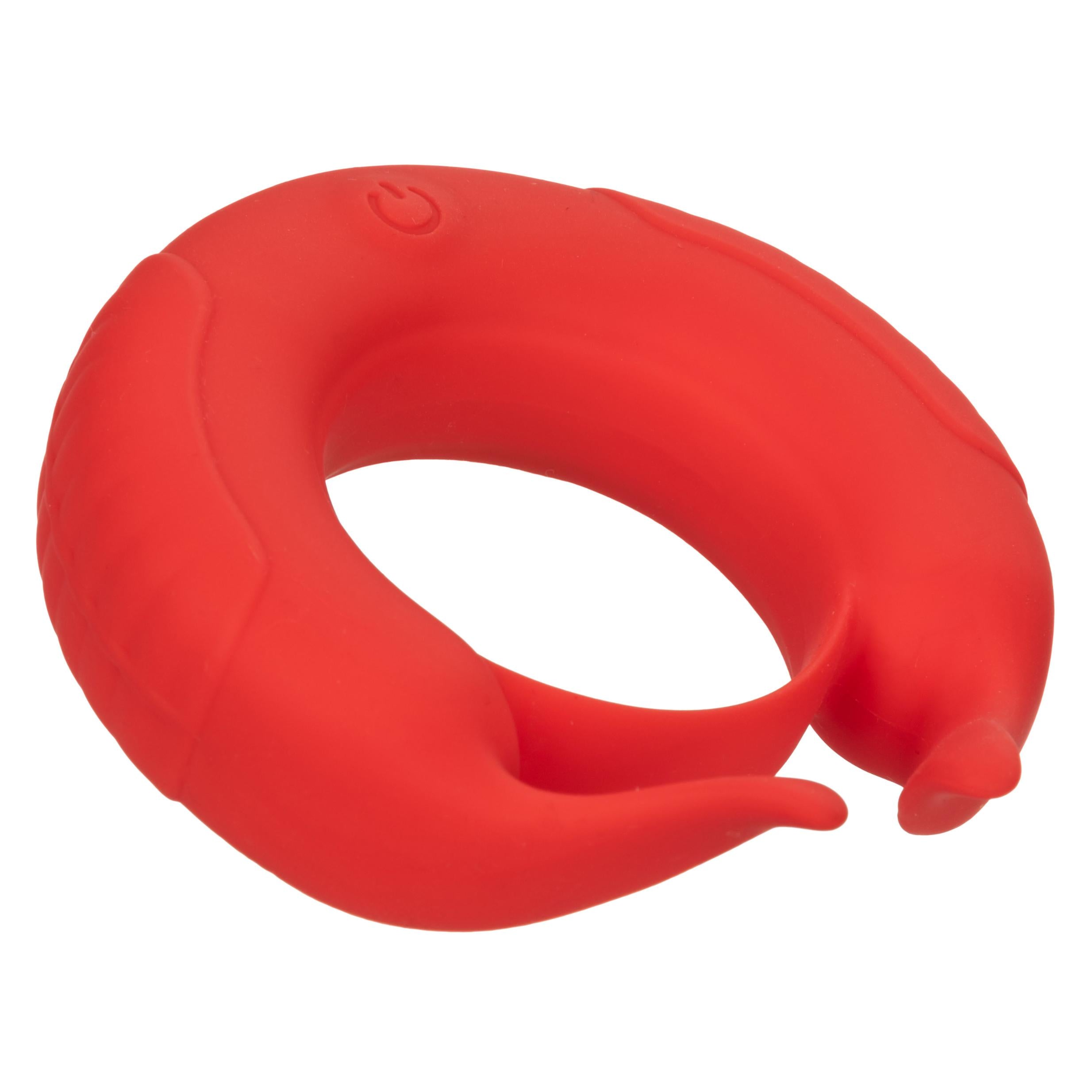 Silicone Rechargeable Taurus Enhancer - Red-Couples Toys-CalExotics-Andy's Adult World