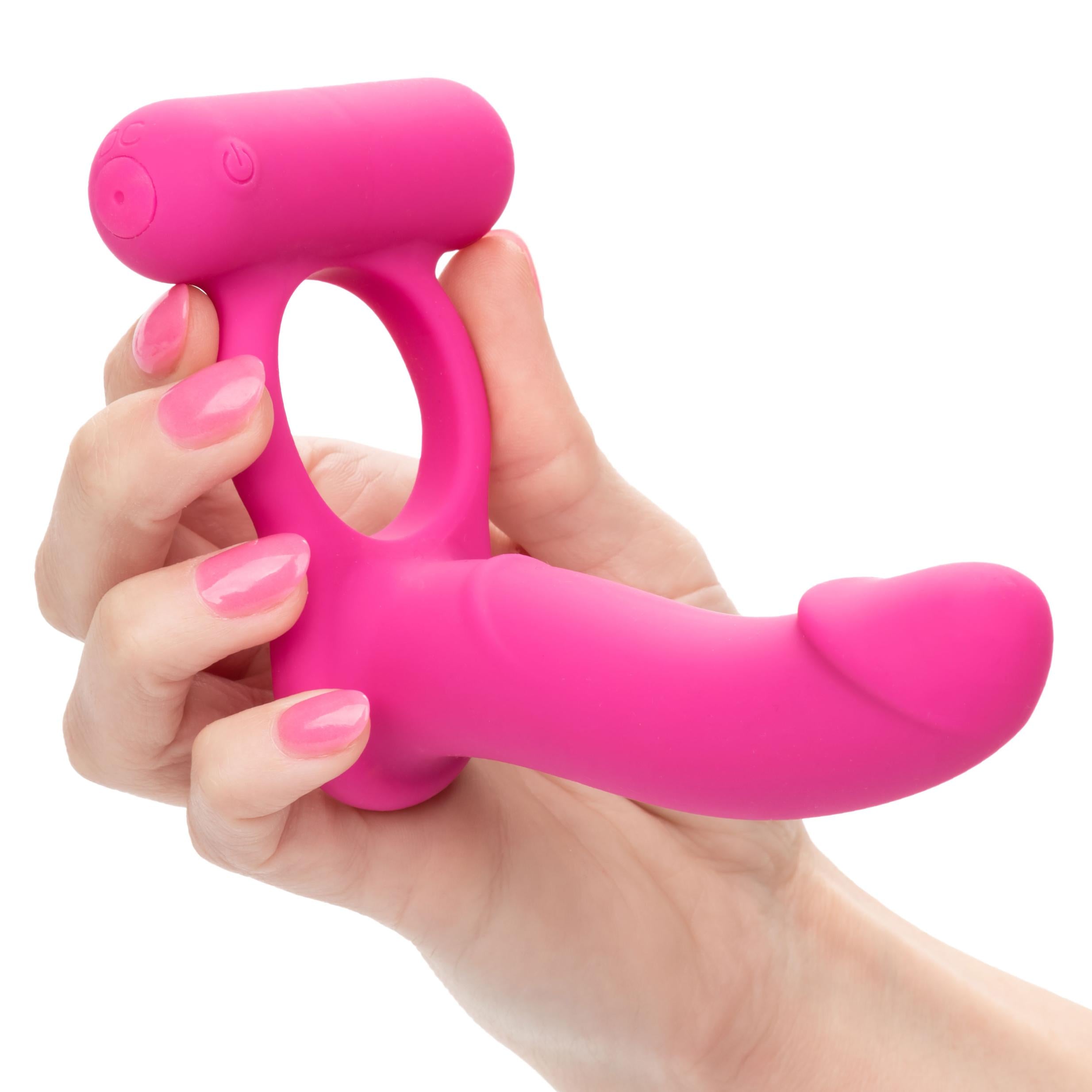 Silicone Rechargeable Double Diver - Pink-Couples Toys-CalExotics-Andy's Adult World