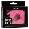 Playful Furry Cuffs - Pink-Bondage & Fetish Toys-CalExotics-Andy's Adult World