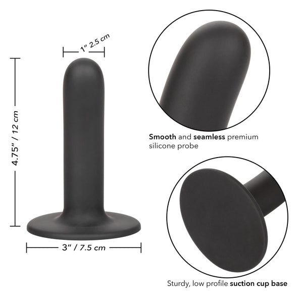 Boundless Smooth - 4.75 Inch - Black-Dildos & Dongs-CalExotics-Andy's Adult World
