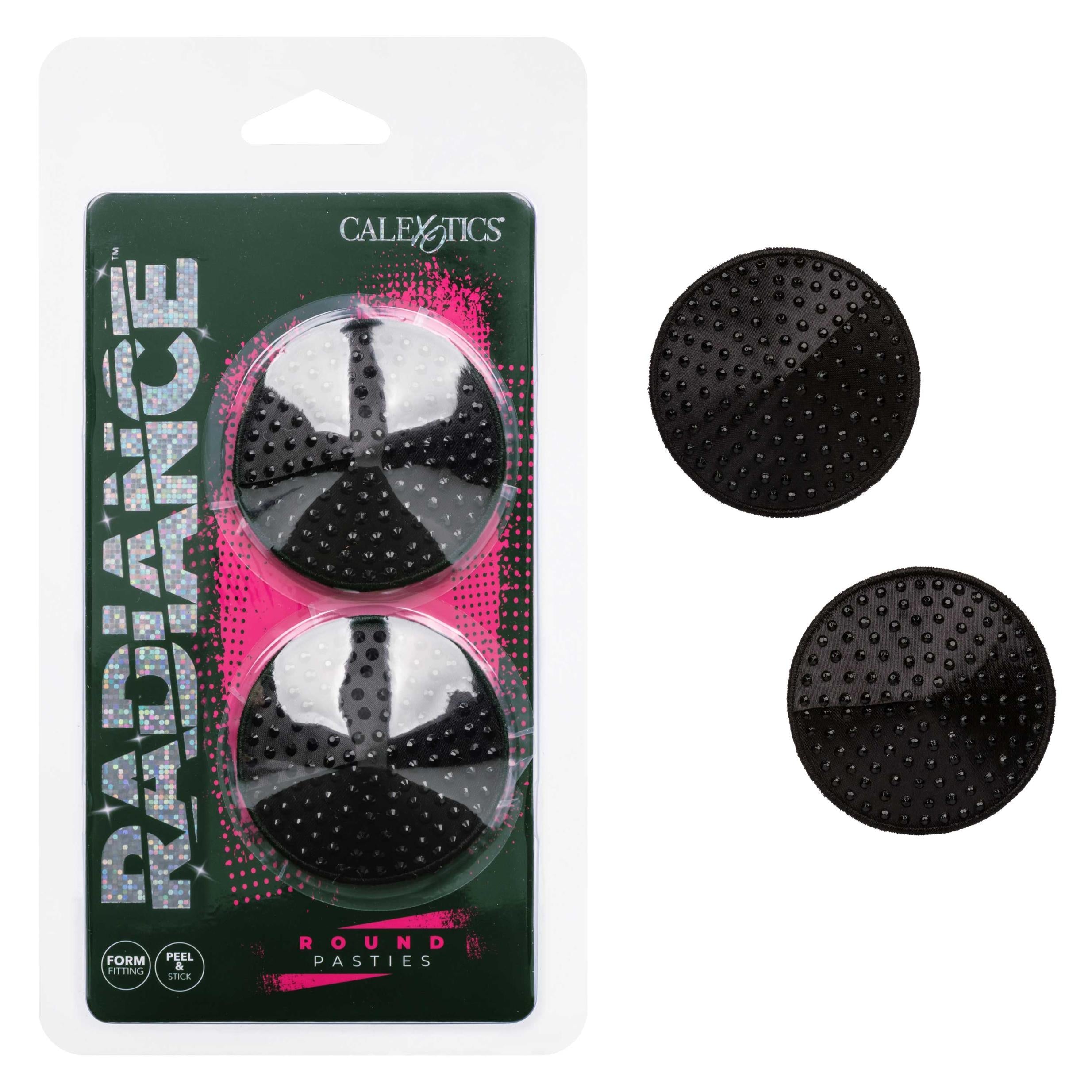 Radiance Round Pasties - Black-Nipple Stimulators-CalExotics-Andy's Adult World