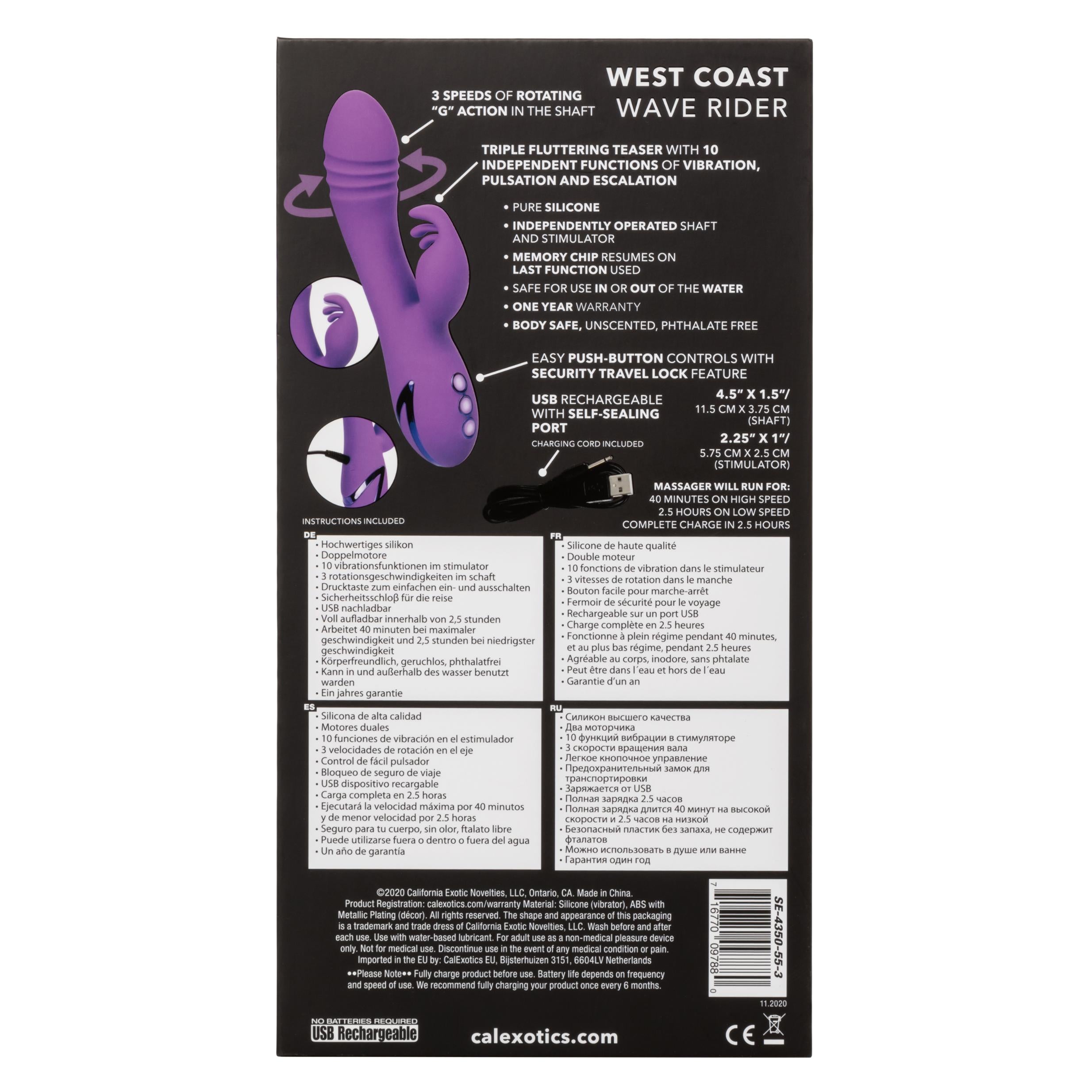 California Dreaming West Coast Wave Rider-Vibrators-CalExotics-Andy's Adult World
