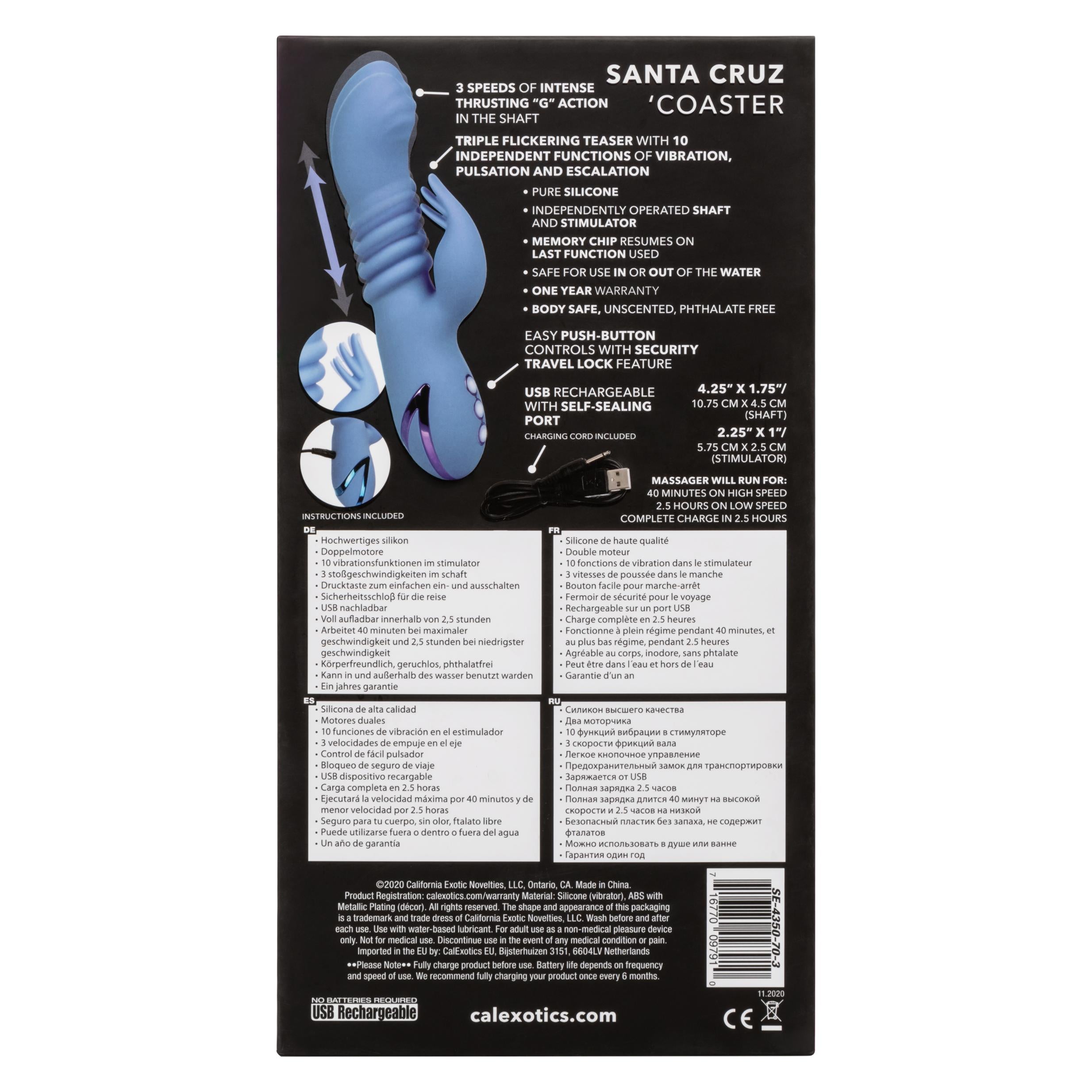 California Dreaming Santa Cruz Coaster-Vibrators-CalExotics-Andy's Adult World