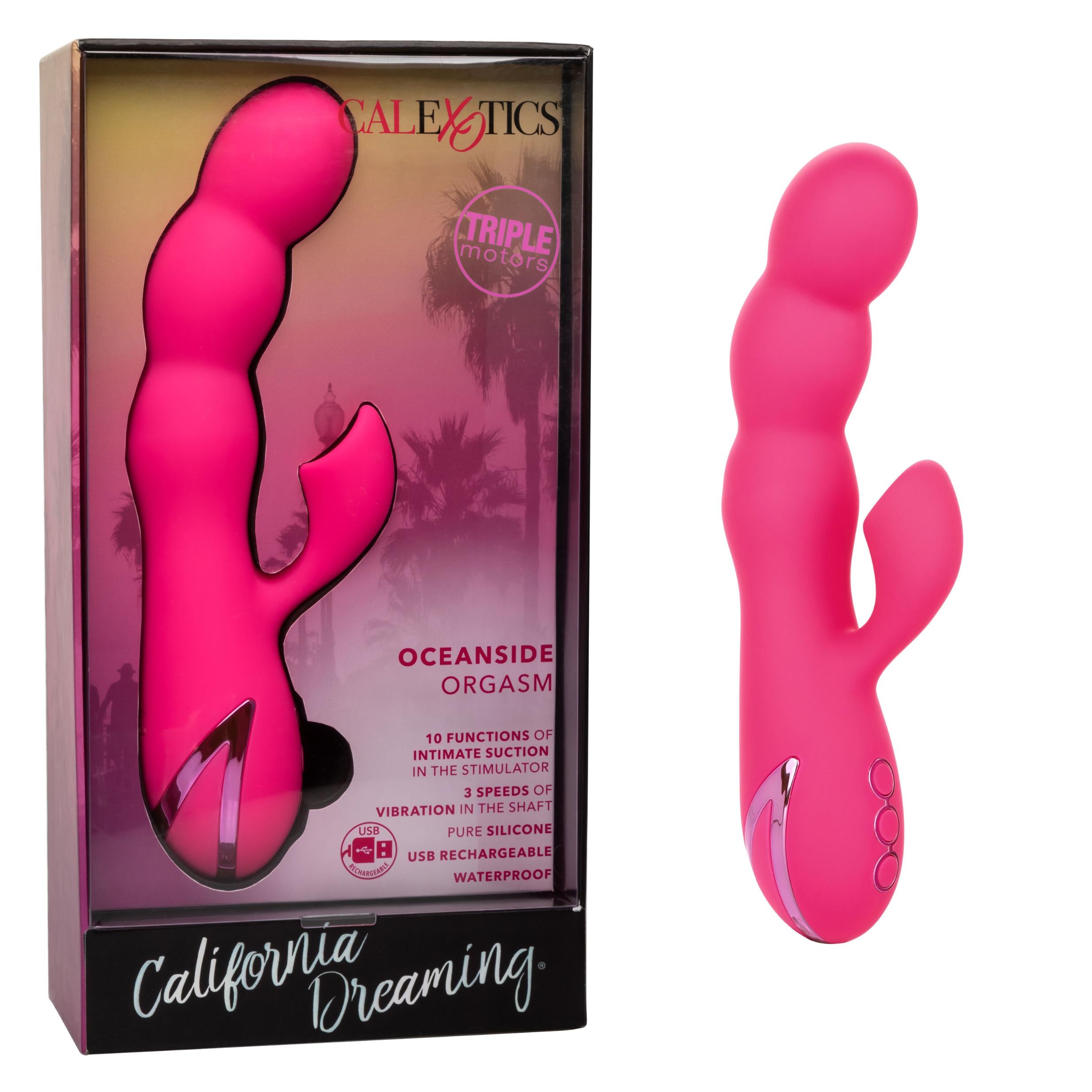 California Dreaming Oceanside Orgasm - Pink-Vibrators-CalExotics-Andy's Adult World