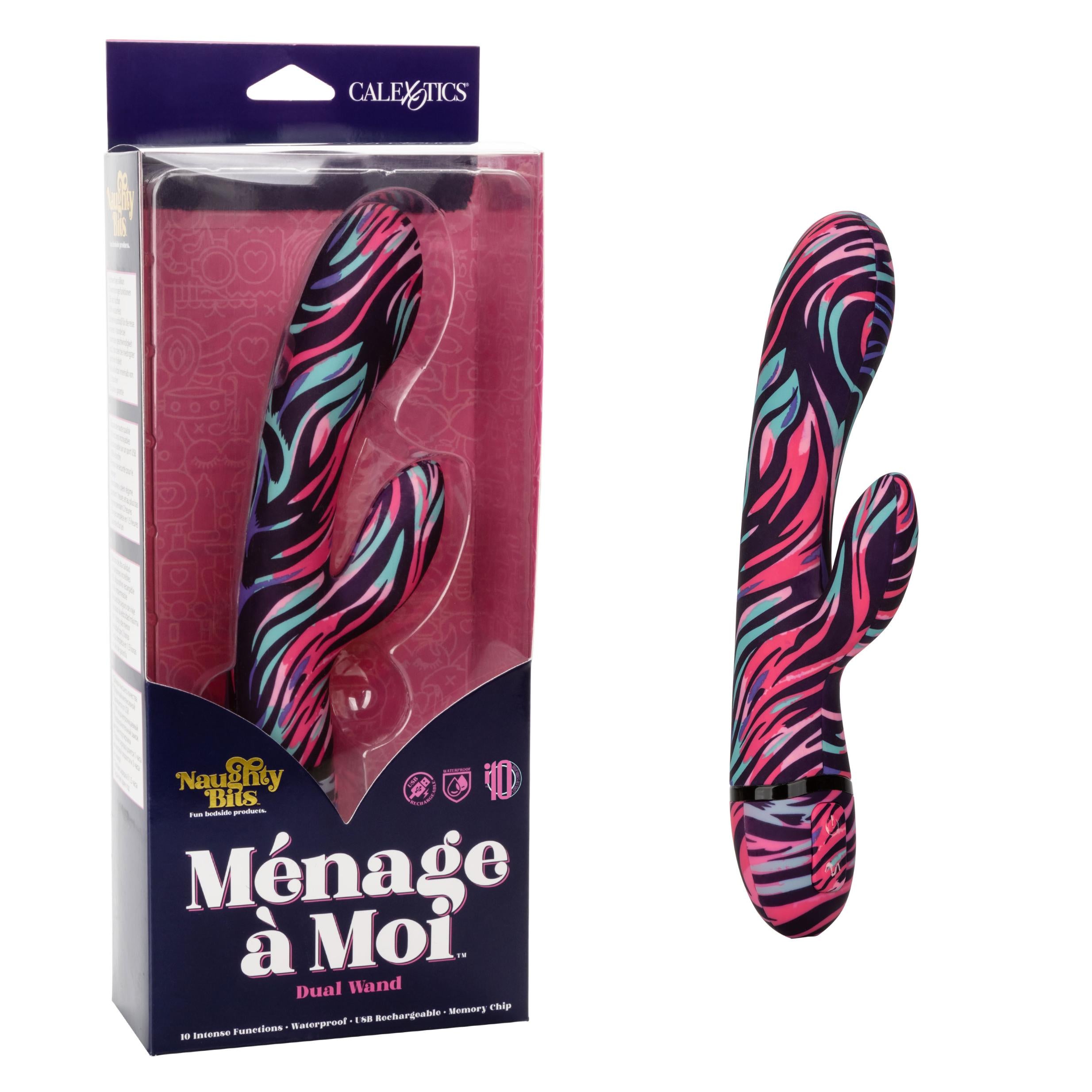 Naughty Bits Menage a Moi Dual Wand-Vibrators-CalExotics-Andy's Adult World