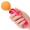 Naughty Bits Home Cumming Queen Vibrating Wand - Orange/pink-Vibrators-CalExotics-Andy's Adult World
