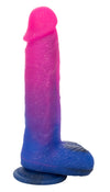 Naughty Bits Ombre Hombre XL Vibrating Dildo - - Pink/purple-Dildos & Dongs-CalExotics-Andy's Adult World