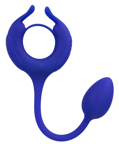 Admiral Plug and Play Weighted Cock Ring - Blue-Cockrings-CalExotics-Andy's Adult World