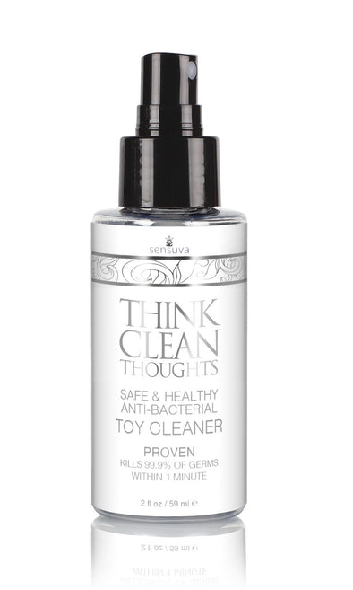 Think Clean Thoughts Antibacterial Toy Cleaner - 2 Fl. Oz.-Toy Cleaners-Sensuva-Andy's Adult World