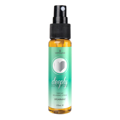 Deeply Love You Spearmint Throat Relaxing Spray - 1 Fl. Oz. Bottle-Lubricants Creams & Glides-Sensuva-Andy's Adult World