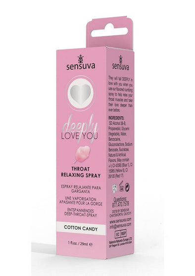 Deeply Love You Throat Relaxing Spray - 1 Fl. Oz. - Cotton Candy-Lubricants Creams & Glides-Sensuva-Andy's Adult World
