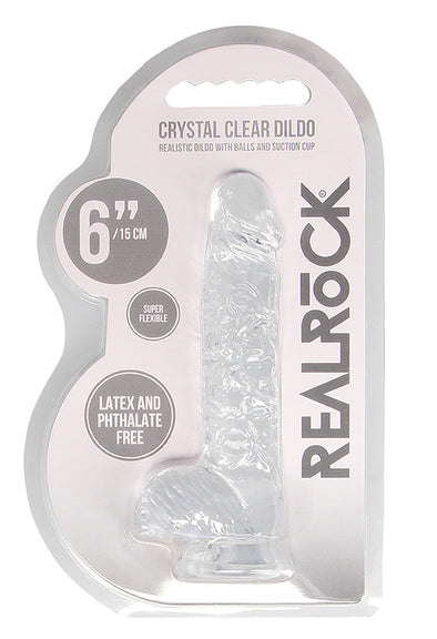 6 Inch Realistic Dildo With Balls - Translucent-Dildos & Dongs-Shots RealRock-Andy's Adult World