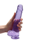 9 Inch Realistic Dildo With Balls - Purple-Dildos & Dongs-Shots RealRock-Andy's Adult World