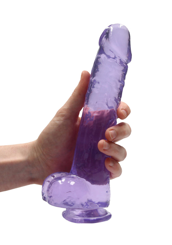 9 Inch Realistic Dildo With Balls - Purple-Dildos & Dongs-Shots RealRock-Andy's Adult World