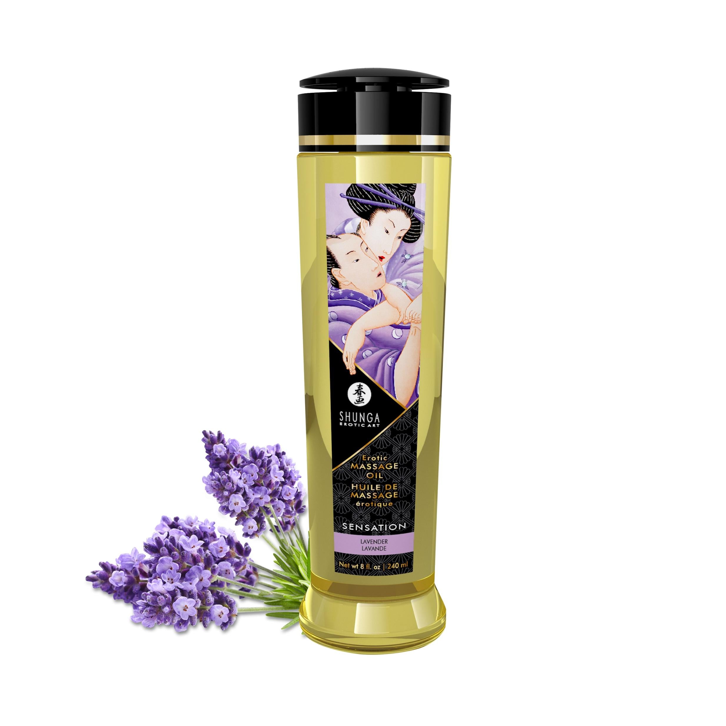 Massage Oils - Sensation - 8 Fl. Oz.-Lubricants Creams & Glides-Shunga-Andy's Adult World