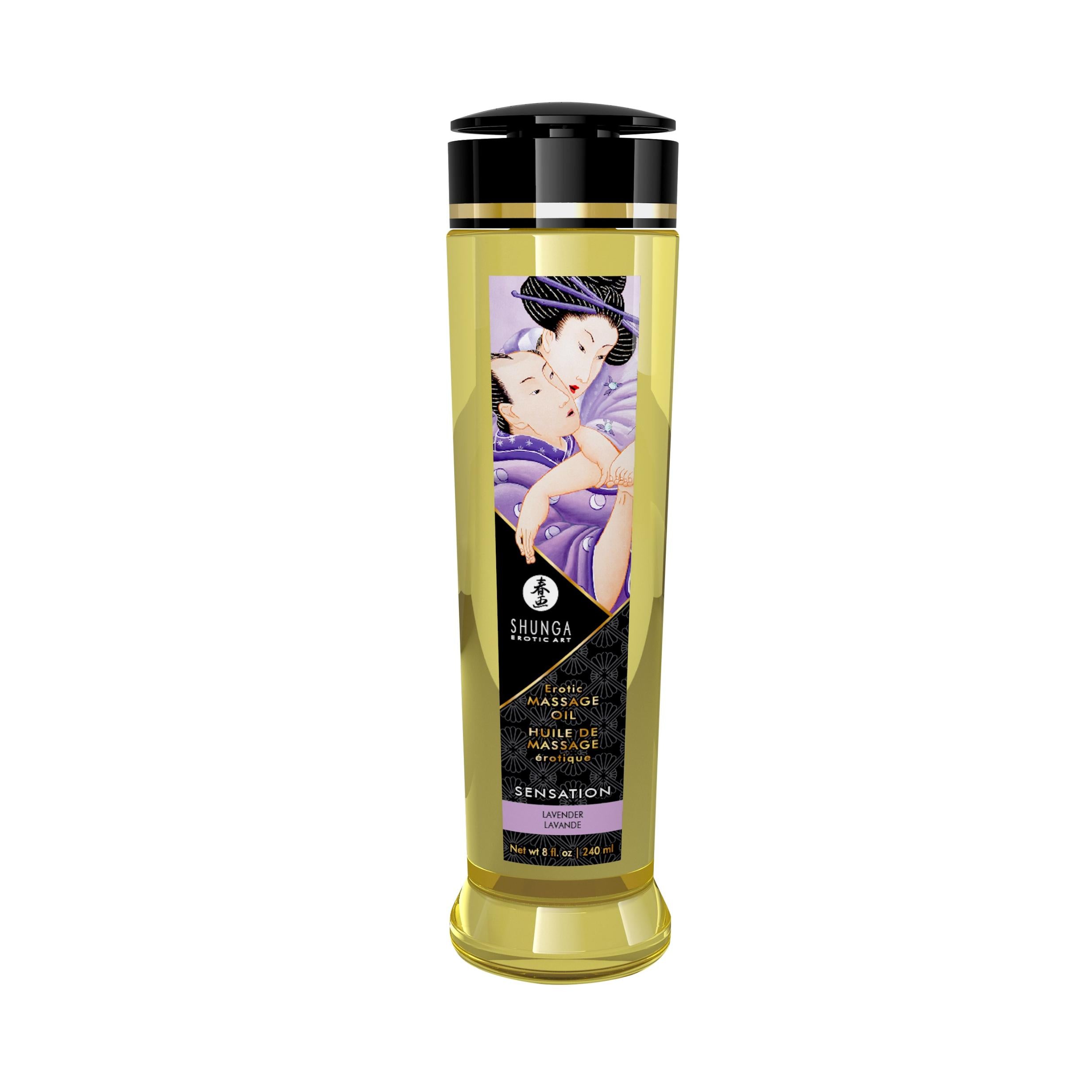 Massage Oils - Sensation - 8 Fl. Oz.-Lubricants Creams & Glides-Shunga-Andy's Adult World