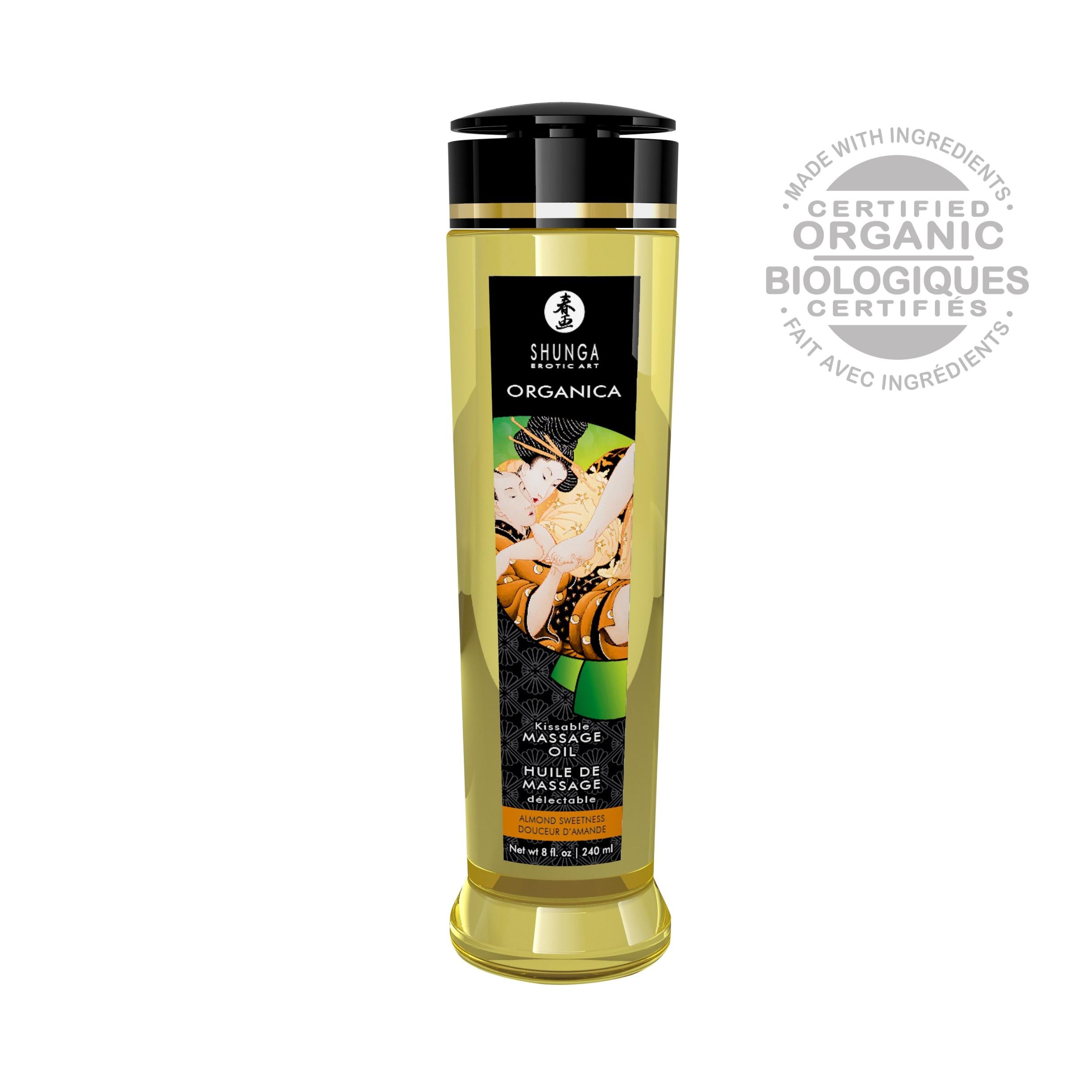 Organica Massage Oils - Almond Sweetness - 8 Fl. Oz.-Lubricants Creams & Glides-Shunga-Andy's Adult World