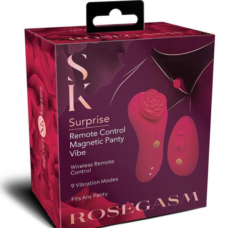 Rosegasm Rose Surprise Panty Vibe - Red-Vibrators-Secret Kisses-Andy's Adult World