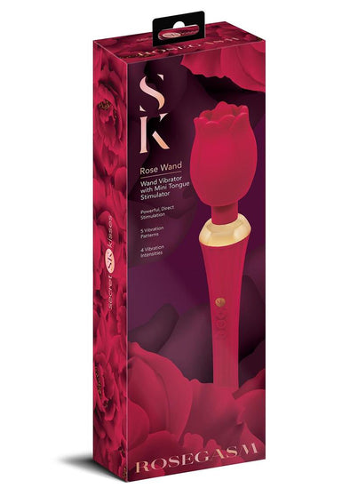 Rosegasm Bouquet Rose Wand - Red-Vibrators-Secret Kisses-Andy's Adult World
