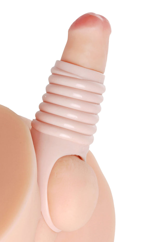 Really Ample Ribbed Penis Enhancer Sheath