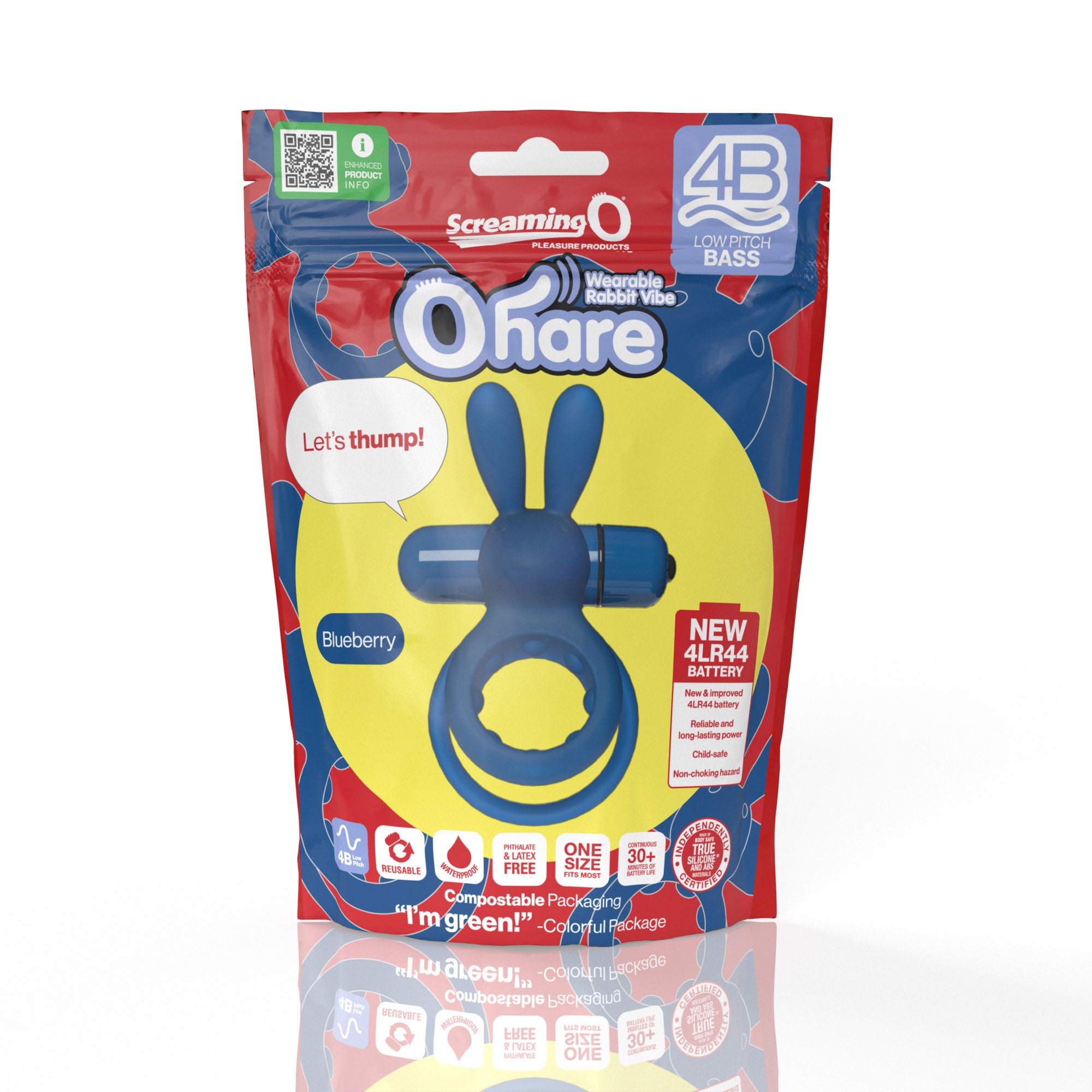 Screaming O 4b - Ohare Wearable Rabbit Vibe - Blueberry-Cockrings-Screaming O-Andy's Adult World