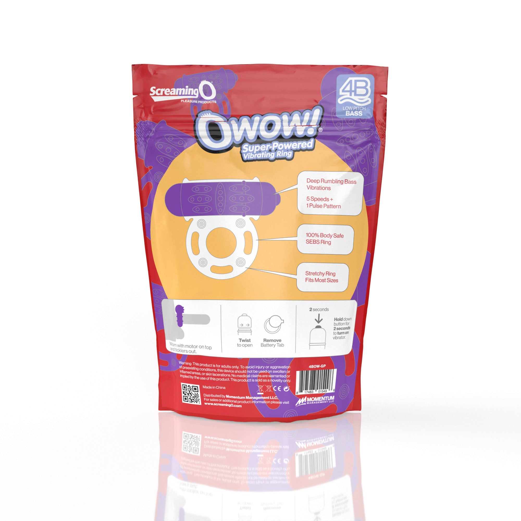Screaming O 4b - Owow Super Powered Vibrating Ring - Grape-Cockrings-Screaming O-Andy's Adult World