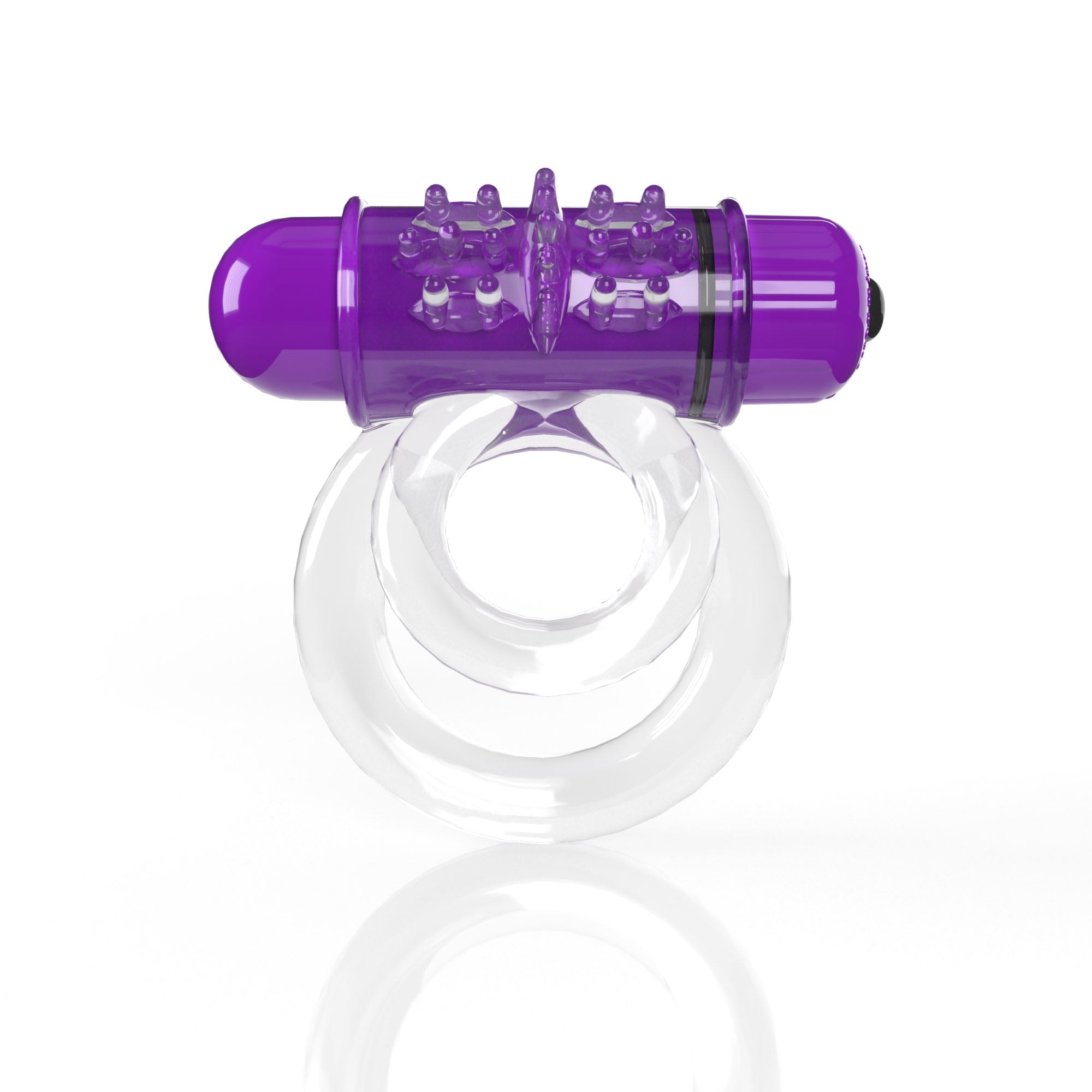 Screaming O 4t - Double O 6 Super Powered Vibrating Double Ring - Grape-Cockrings-Screaming O-Andy's Adult World