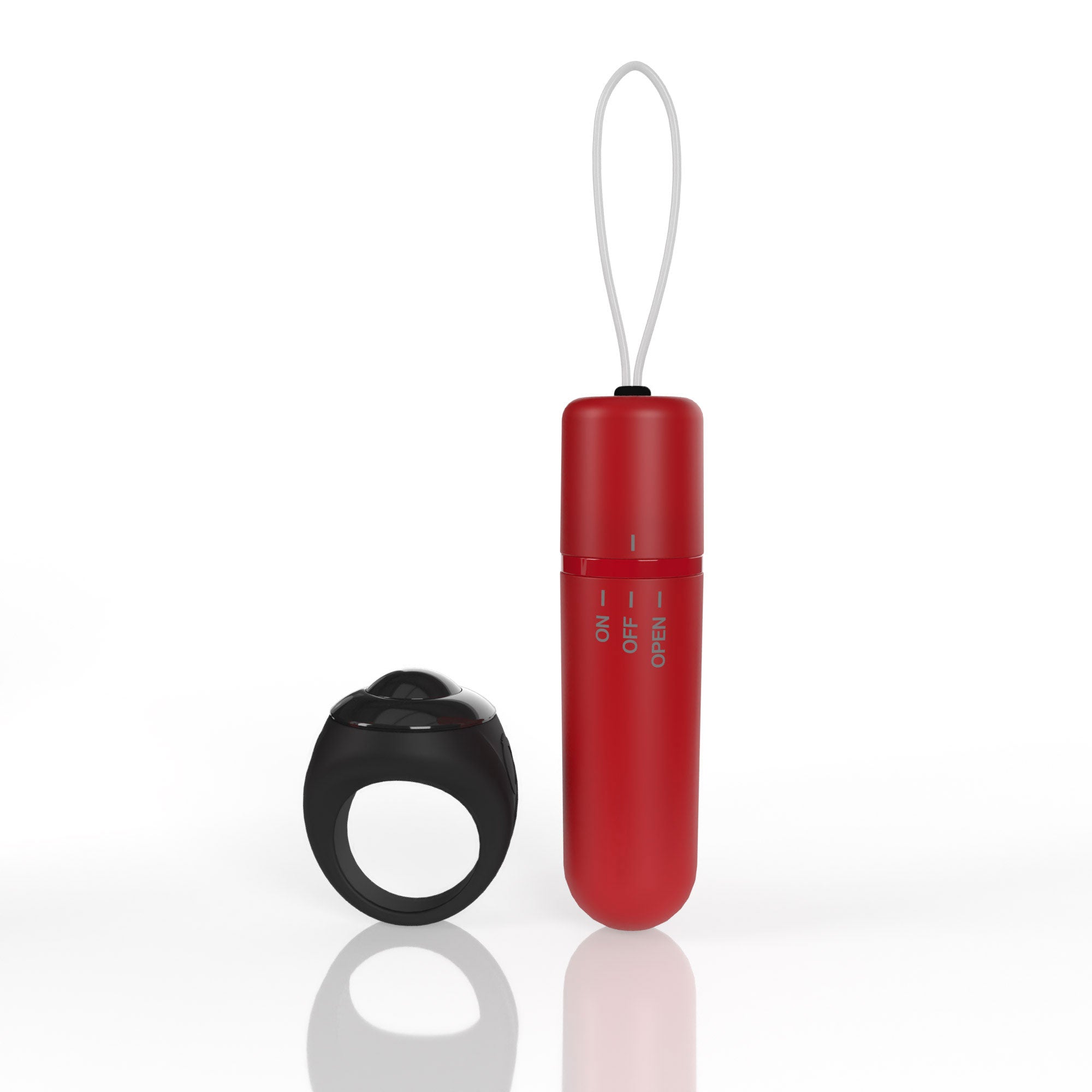 Screaming O 4t - Vibrating Panty Set With Remote Control Ring - Red-Vibrators-Screaming O-Andy's Adult World