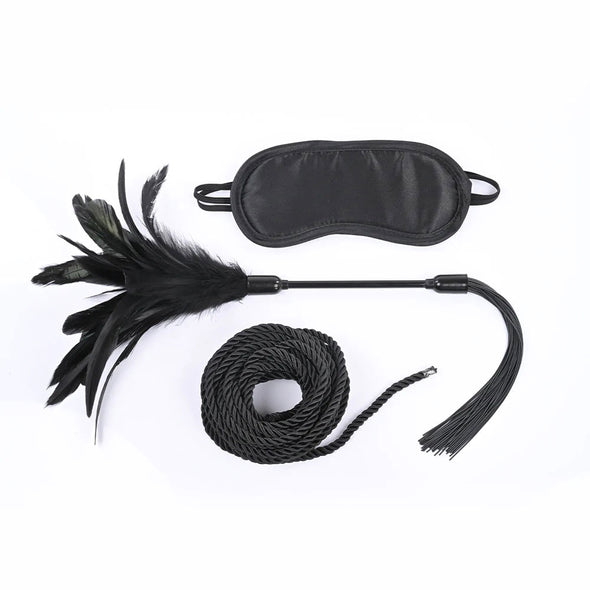 Shadow Tie and Tickle Kit - Black-Bondage & Fetish Toys-Sportsheets-Andy's Adult World