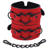Amor Handcuffs - Red-Bondage & Fetish Toys-Sportsheets-Andy's Adult World
