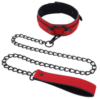 Amor Collar and Leash - Red-Bondage & Fetish Toys-Sportsheets-Andy's Adult World