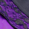 Lace Envy Crotchless Panty Harness - S- M Black and Purple-Harnesses & Strap-Ons-XR Brands Strap U-Andy's Adult World