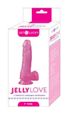 Get Lucky 7 Inch Jelly Love - Pink-Dildos & Dongs-Voodoo Toys-Andy's Adult World