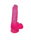 Get Lucky 7 Inch Jelly Love - Pink-Dildos & Dongs-Voodoo Toys-Andy's Adult World