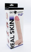 Get Lucky 11 Inch Real Skin Dildo - Tan-Dildos & Dongs-Voodoo Toys-Andy's Adult World